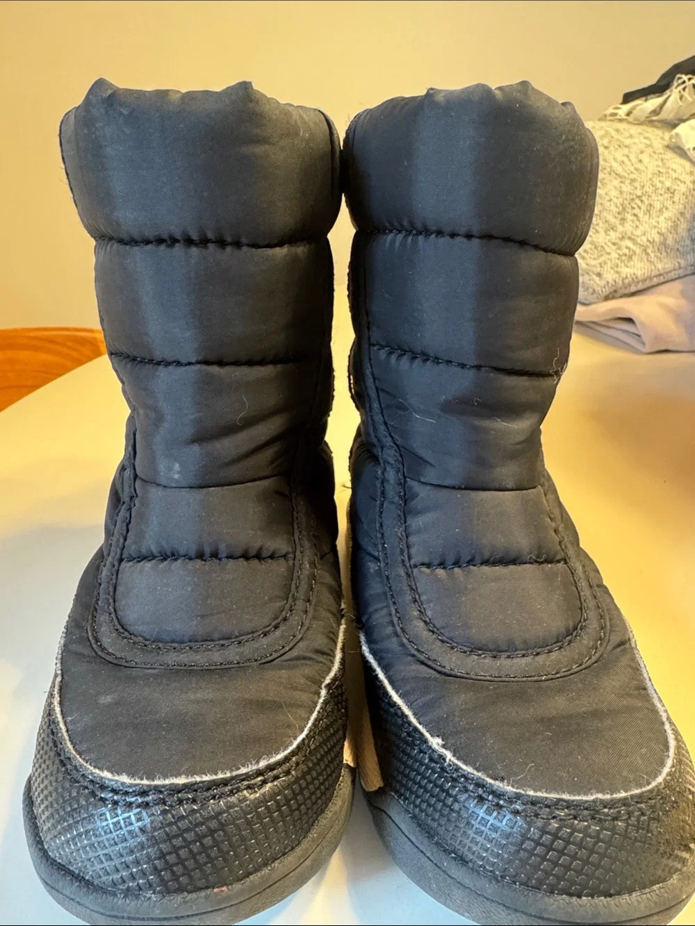 Sorel Kids Black Snow Boots with White Midsole